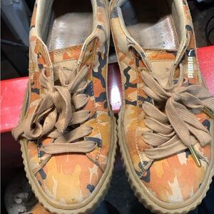Puma Fenty Orange Camouflage Shoes